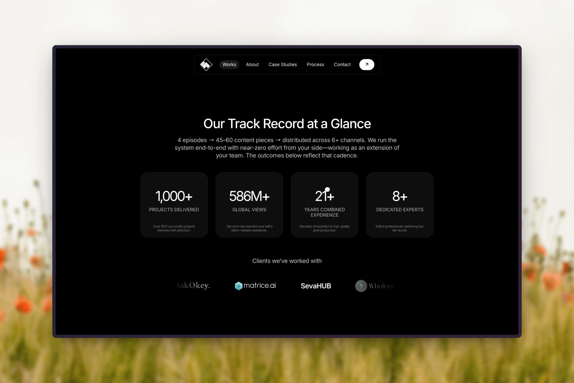 about section inspirations stats ui cards design